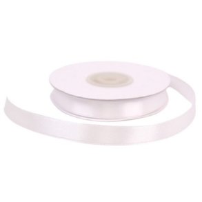 Satinb�nd 12 mm Hvid