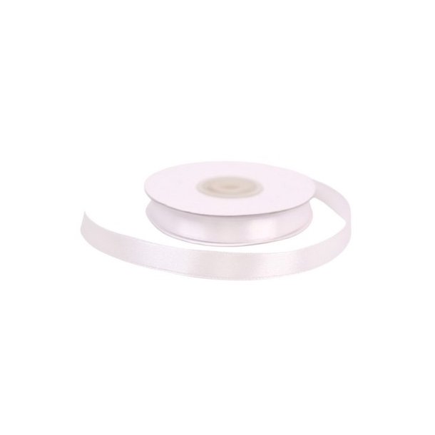 Satinb�nd 12 mm Hvid