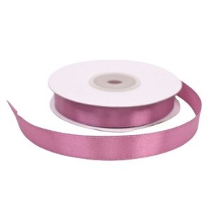 Satinb�nd 12 mm M�rk gl. Rosa