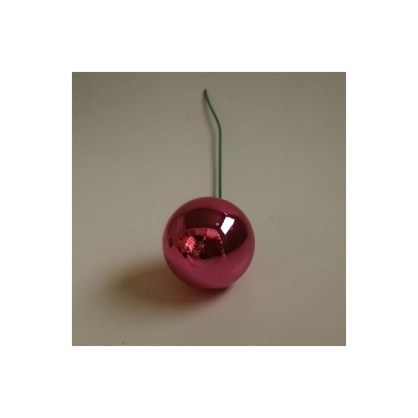 Glaskugle lyng blank lys 40 mm