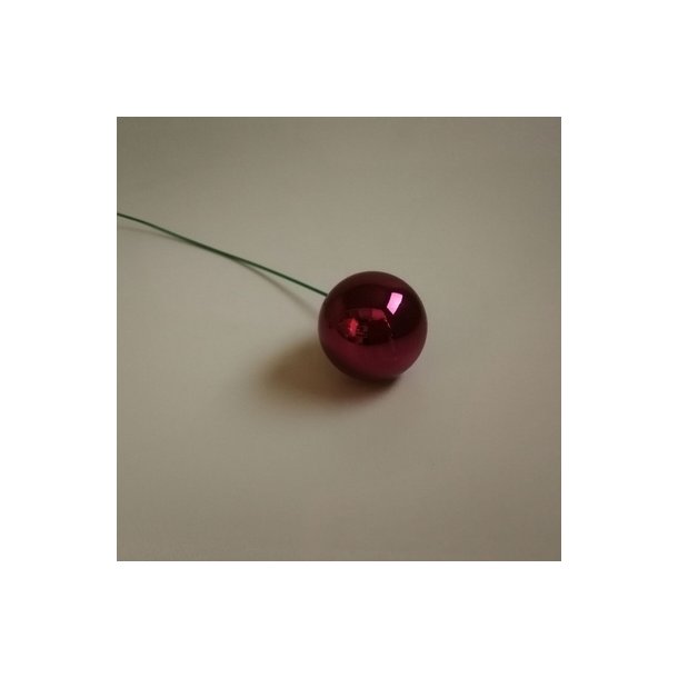 Glaskugle lyng blank m�rk 50 mm