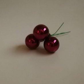 Glaskugle lyng blank m�rk 20 mm 3 stk.