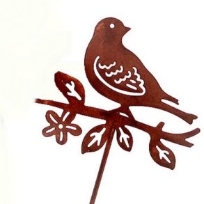 Metal fugl rust p� stilk 2