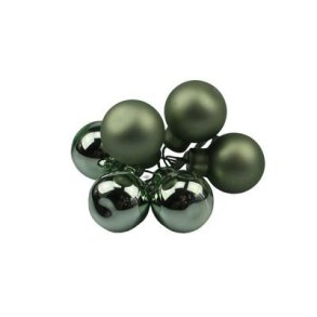 Glaskugle antik gr�n 25mm 6 stk