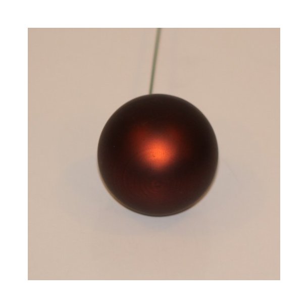 Glaskugle m�rkebrun mat 50 mm