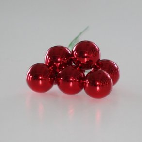 Glaskugle r�d blank 25 mm 6 stk