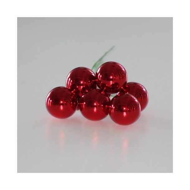 Glaskugle r�d blank 20 mm 6 stk