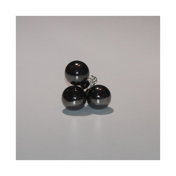 Glaskugle sort blank 25 mm 6 stk.