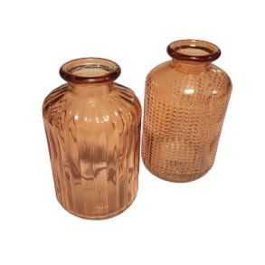 Glasvase abrikos s�t