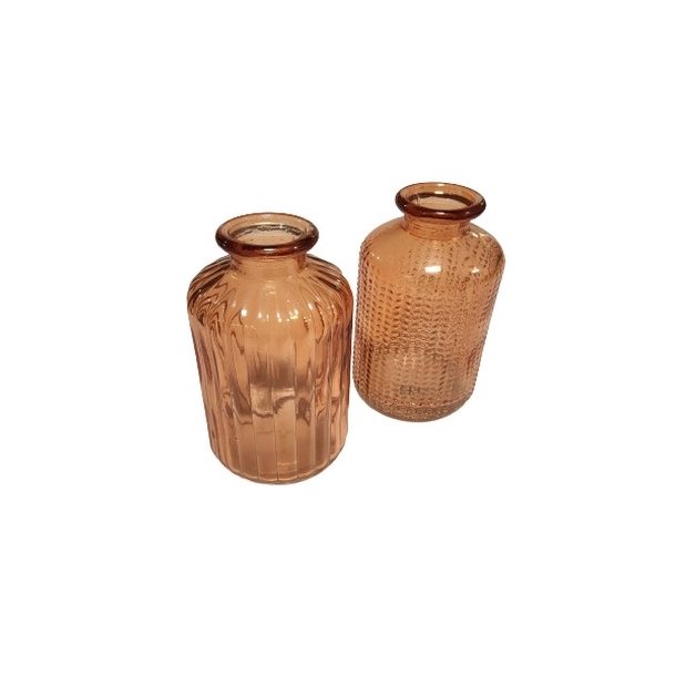 Glasvase abrikos s�t