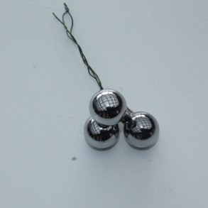 Glaskugle Gr� blank 20 mm 6 stk.