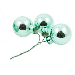Glaskugle Jadegr�n blank 20 mm 3 stk.