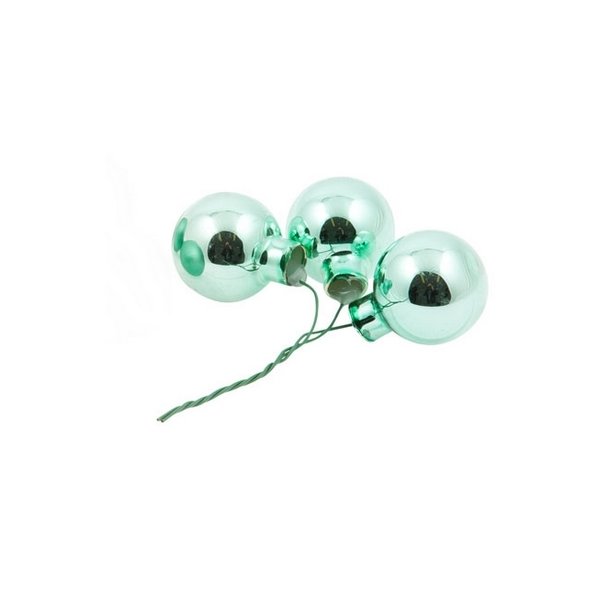 Glaskugle Jadegr�n blank 20 mm 3 stk.