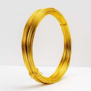 Aluminiums-tr�d 1 mm Guld 10 meter.