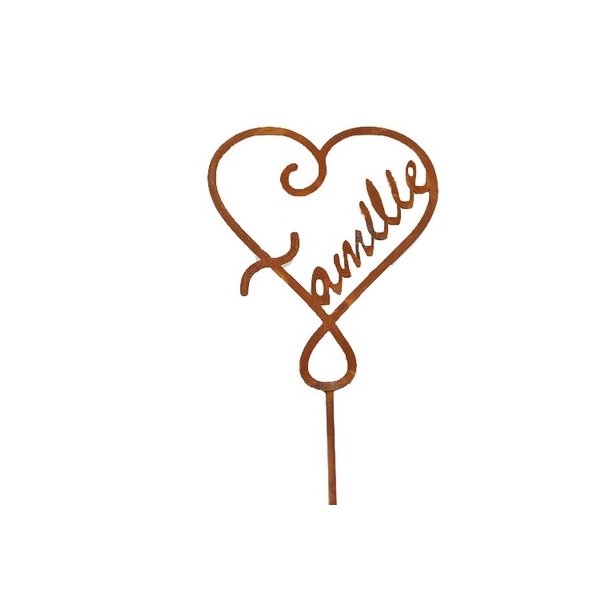 Hjerte med familie rust