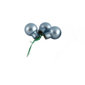 Glaskugle isbl� mat 20 mm 3 stk.