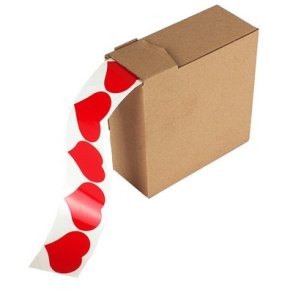 Klisterm�rke hjerte 10 stk.