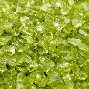 Knust glas gr�n 4-6 mm.