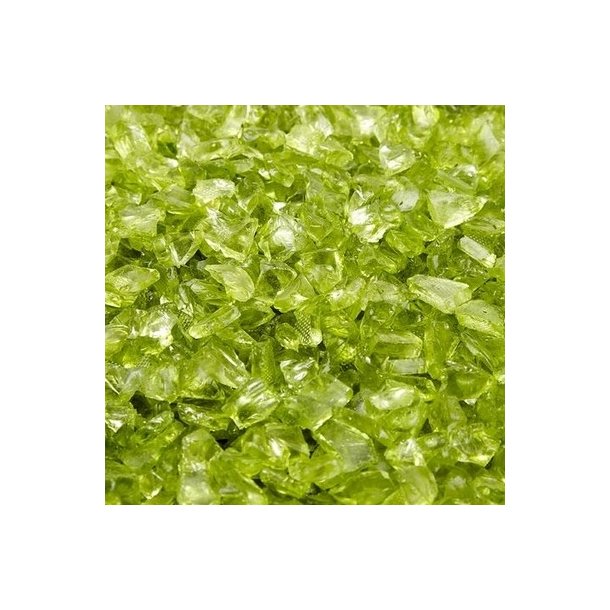 Knust glas gr�n 4-6 mm.