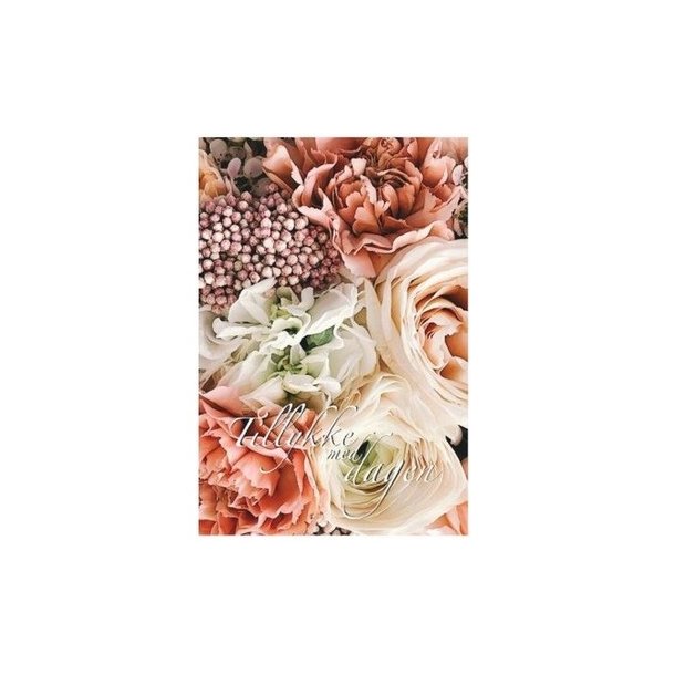 Kort med blomstermotiv nr 19 inklusiv kuvert.