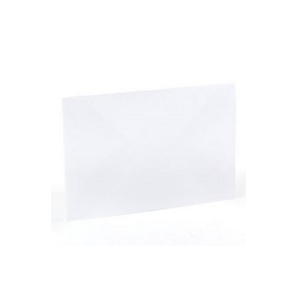 Kort blank inklusiv kuvert 7x11 cm. hvid