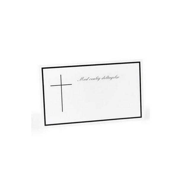 Kort Med venlig deltagelse inklusiv kuvert.