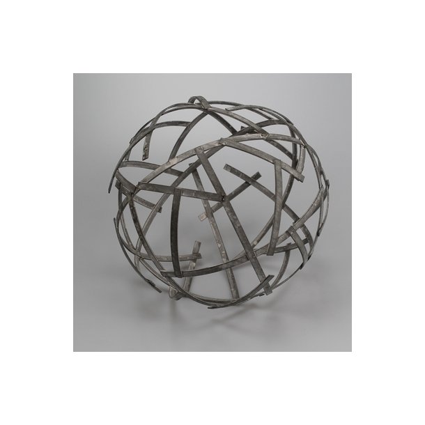 Kugle metal stribe 20 cm