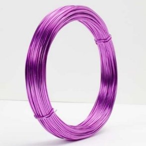 Aluminiums-tr�d 1 mm Lavendel 10 meter.