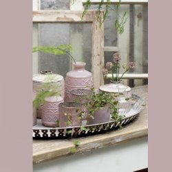 Glas vase 15 cm lyser�d