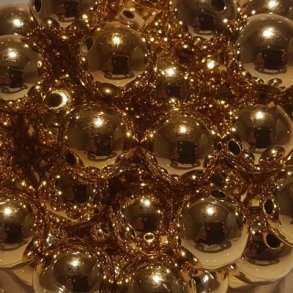 Perler 30 mm metallic Guld pr stk.