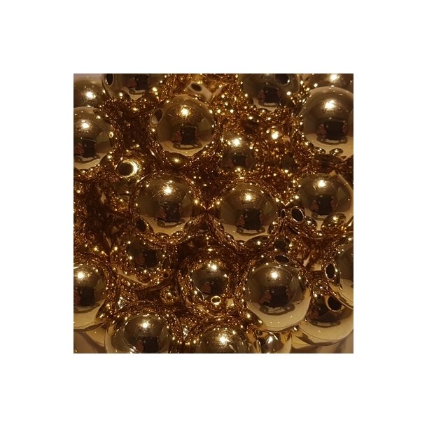 Perler 30 mm metallic Guld pr stk.