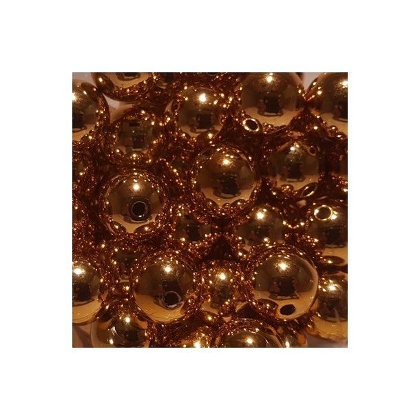 Perler 20 mm metallic Kobber pr stk.