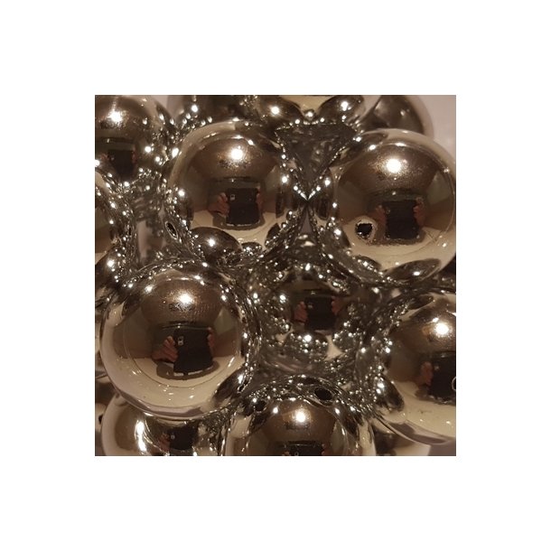 Perler 30 mm metallic S�lv pr stk.