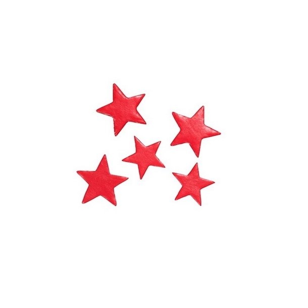 Stjerne r�d. 4-5 cm 6 ass.