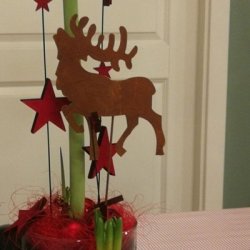 Metal rensdyr rust lille