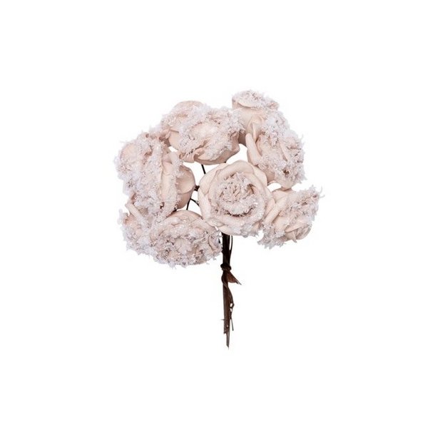 Skumrose 2.5 cm frosted sart rosa pr. rose.