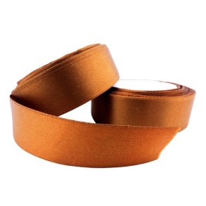 Satinb�nd 25 mm brun pr rulle