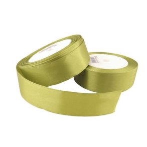 Satinb�nd 25 mm gr�n pr rulle