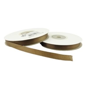 Satinb�nd 6 mm lysebrun pr rulle