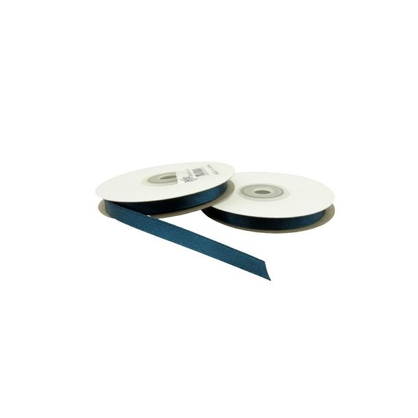 Satinb�nd 6 mm petroliumsbl� pr rulle