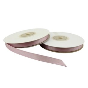 Satinb�nd 6 mm rosa pr rulle