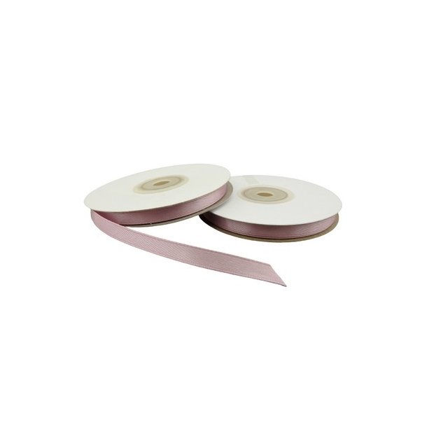 Satinb�nd 6 mm rosa pr rulle