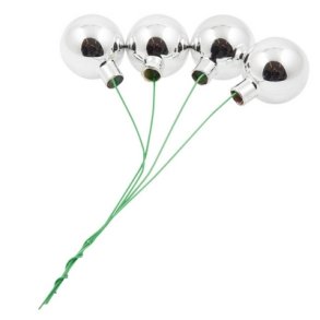 Glaskugle s�lv blank 40 mm