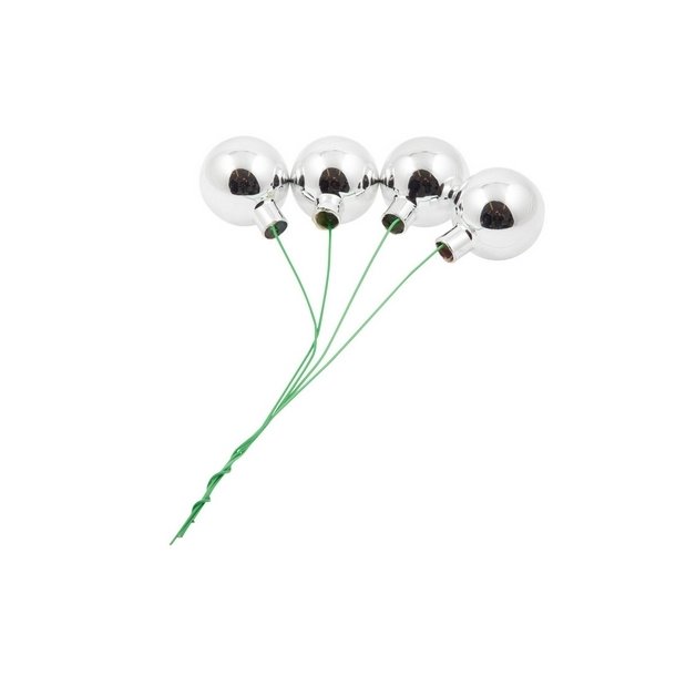 Glaskugle s�lv blank 40 mm