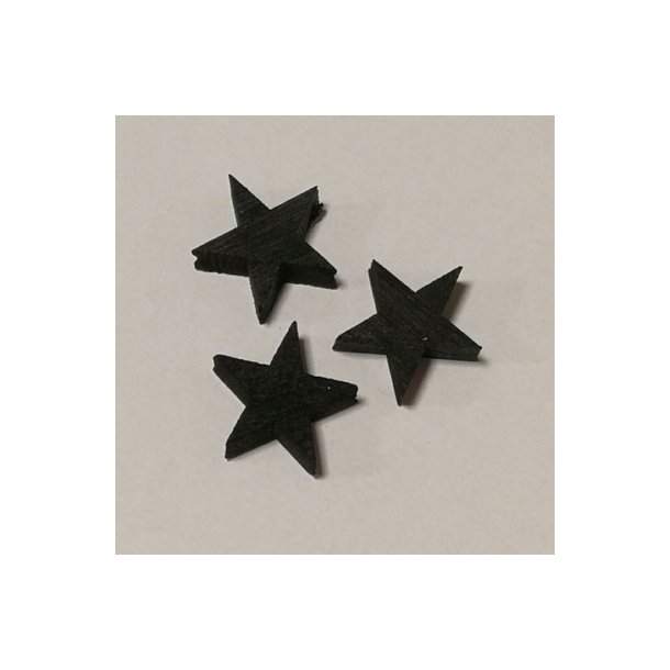 Stjerne i tr� sort 2 cm