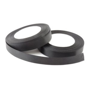 Satinb�nd 15mm sort