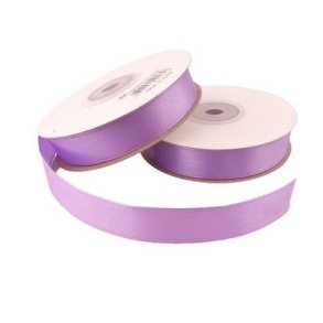 Satinb�nd 15mm lilla pr rulle