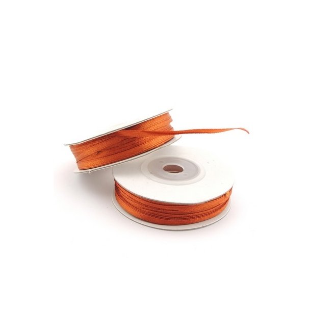 Satinb�nd 4mm orange pr rulle