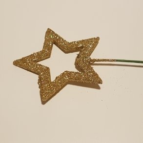 Stor �ben glitter stjerne guld