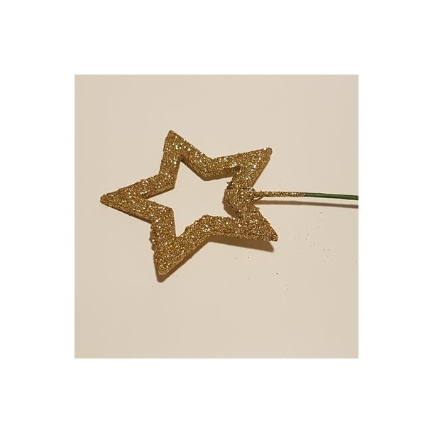 Stor �ben glitter stjerne guld